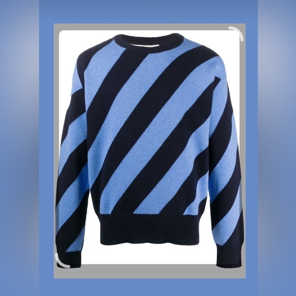 Marni Other - Marni Bold Striped Crewneck Sweater in Blue and Black